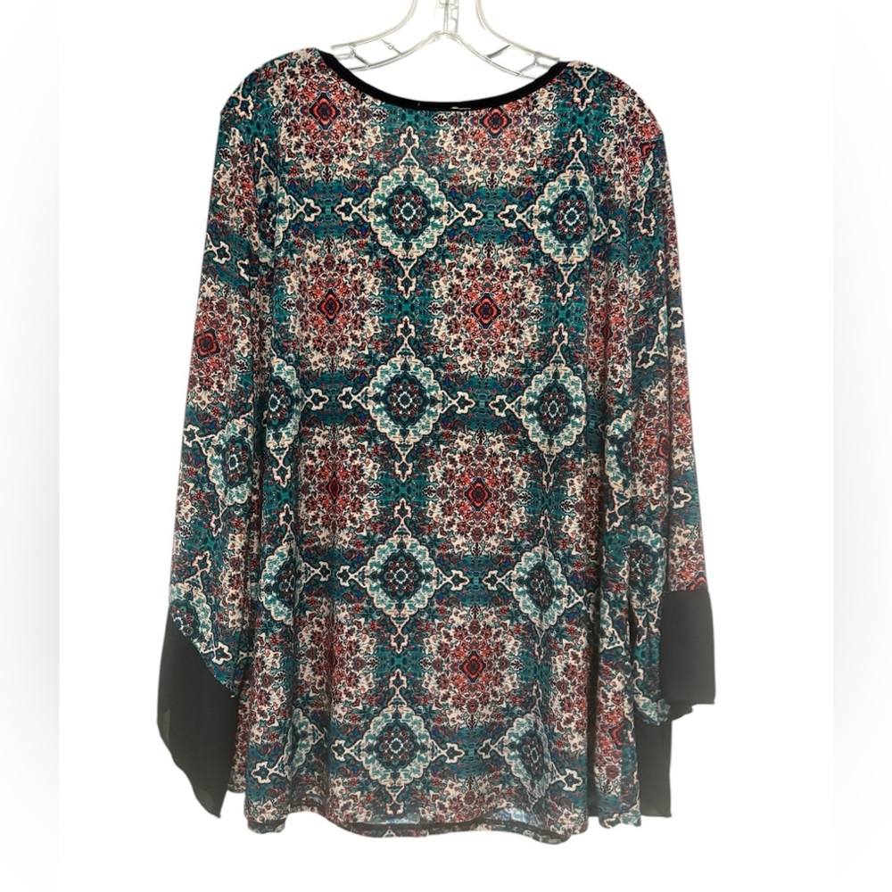 Colorful Tunic Length Top - Picture 3 of 5